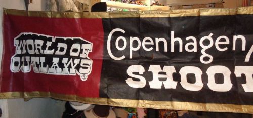 World of outlaw, banner, copenhagen shootout, from 1980&#039;s. rare