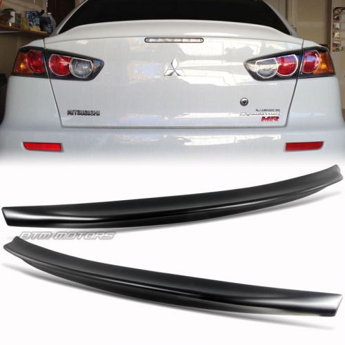 For 08-15 mitsubishi lancer evolution evo 10 x black abs rear trunk spoiler wing