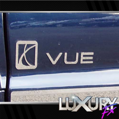 8pc. luxury fx stainless vue&amp;saturn logo rear emblem for 2003-2007 saturn vue 4d