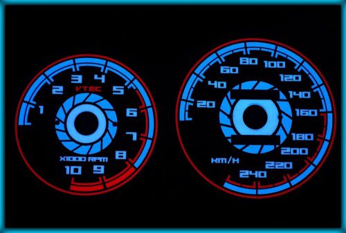 G007 honda civic mk5 92-95 vtec eu 260kmh bb el plasma glow cluster gauges dials