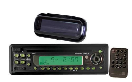 New black plcd13mr indash marine boat stereo cd mp3 wma player radio w/cover pkg