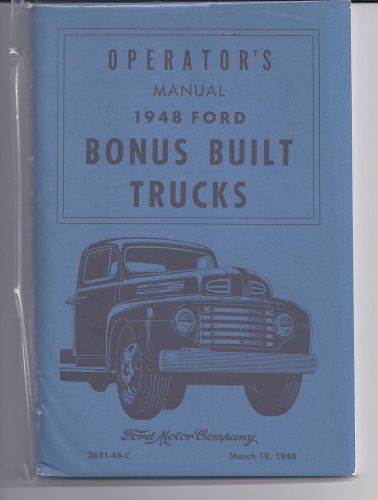 1948 ford truck owners manualoperator&#039;s manual reprint