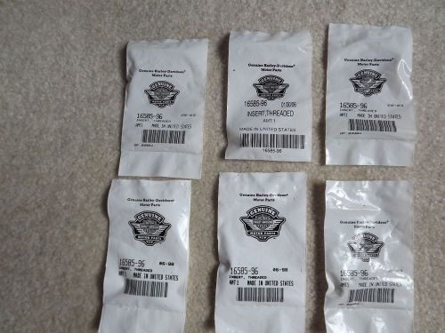 Genuine  harley davidson parts ~ insert - threaded # 16585-96 ~ 6 bags, 6 pieces