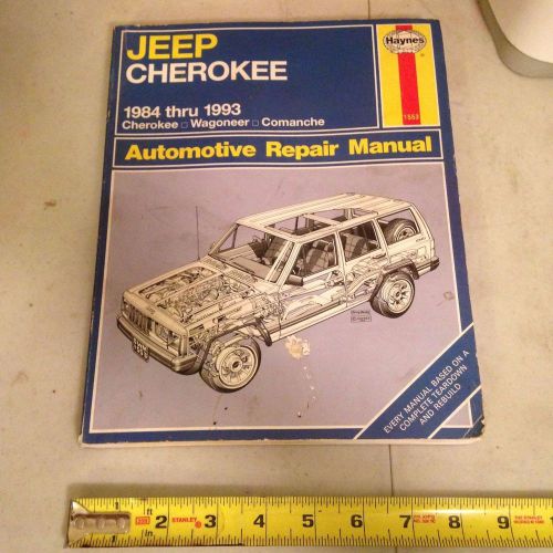 Haynes jeep cherokee repair manual 1984 thru 1989