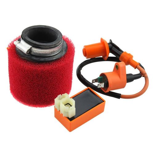 6-pin cdi ignition coil and air filter for gy6 50cc 60cc 80cc 125cc 150cc atv