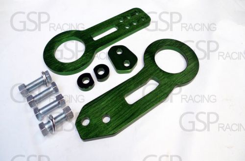 Green jdm anodized aluminum cnc tow hook front rear universal free ship