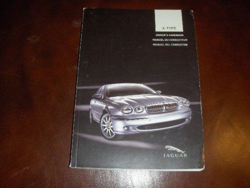 Jaguar x-type owner&#039;s manual all sedan models jjm 18 20/45 oem 2003 used