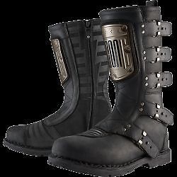 Womens icon 1000 black leather elsinore hp motorcycle riding street boots harley