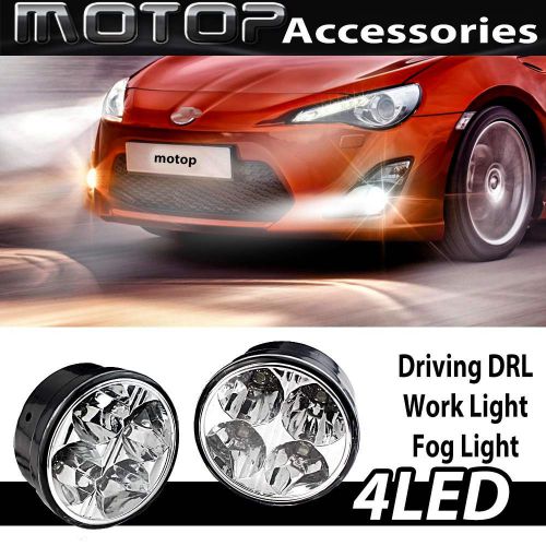 Daytime running driving light 2pcs 4 led mercedes benz style fog light drl bulbs