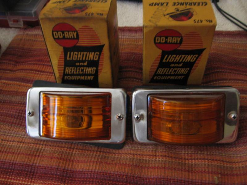 Vintage do-ray chrome front turn signals mint in the box nos lqqk