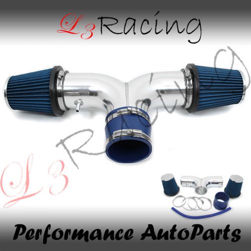 04-12 liberty 3.7 v6 dual twin air intake kit +blue filter