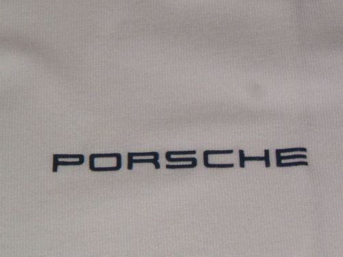Porsche design nos women&#039;s classic v-neck white t-shirt usa size m/euro size l.