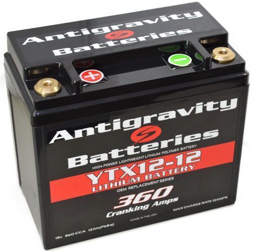 Antigravity ytx12 360cca lithium battery aprilia rsv suzuki gsxr kawasaki ninja