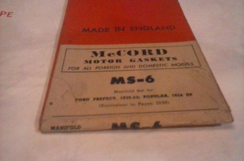 1939-53 ford prefect; 1954 &amp; up  ford popular  manifold set; mccord # ms-6