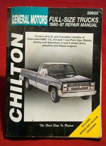 Chilton general motors full size trucks repair manual 1980-1987