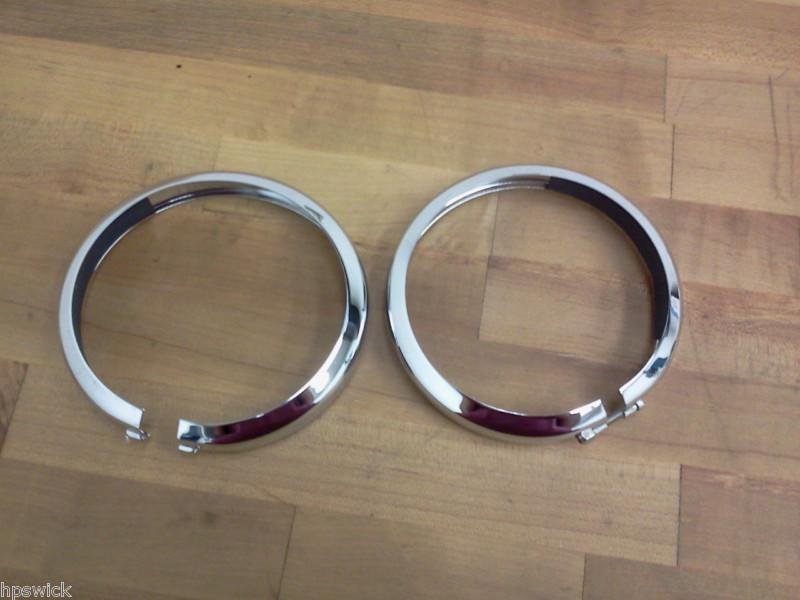 Pair of harley davidson  passing light trim rings  passing lamp bezels #2