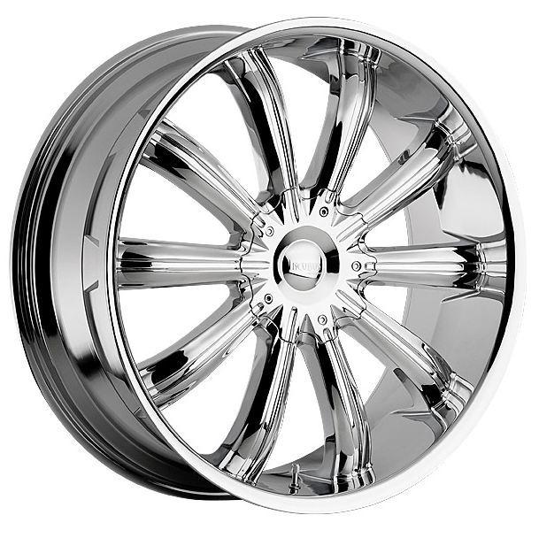 24" incubus 765 awakening 5x115 challenger magnum chrome wheels rims free lugs