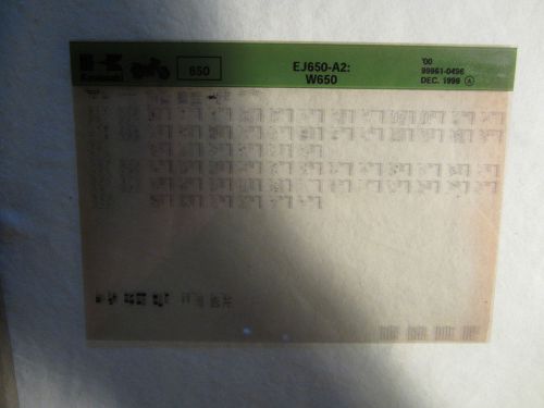 2000 kawasaki motorcycle 650 ej650 a2 w650 microfiche part catalog ej