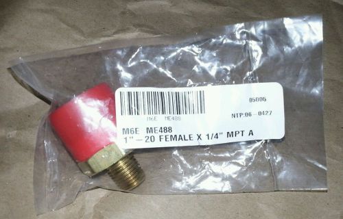 Marshall excelsior me488p cylinder adapter, 1&#034;-20 f x 1/4&#034; mpt assy, packaged