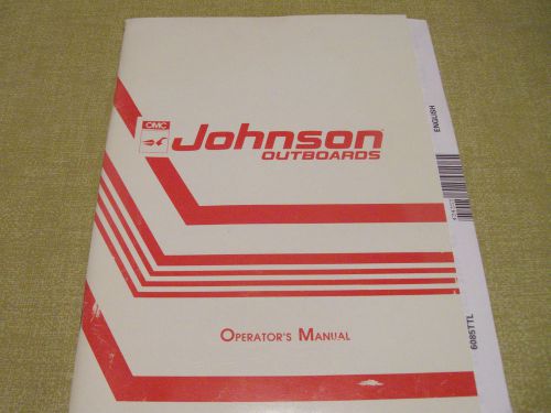 Omc johnson outboard 60 85 ttl operators manual 434353 english french good cond.