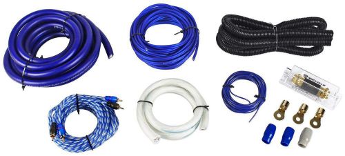 Rockville rwk01 0 gauge complete car amp wiring installation wire kit w/ rca&#039;s