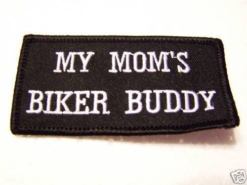 #0117 motorcycle vest patch my mom&#039;s biker buddy for the lady rider / biker