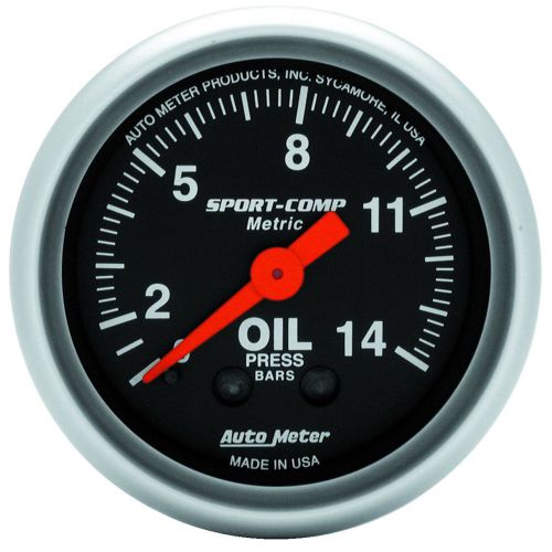 Auto meter 3322-j sport-comp; mechanical metric oil pressure gauge