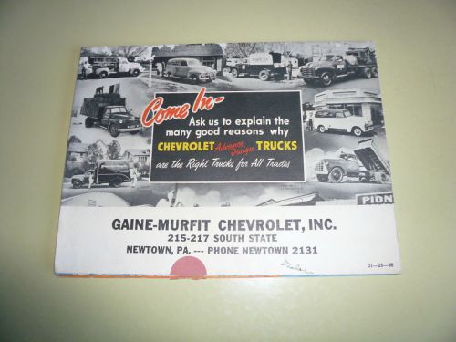 Chevrolet trucks sales brochure - vintage