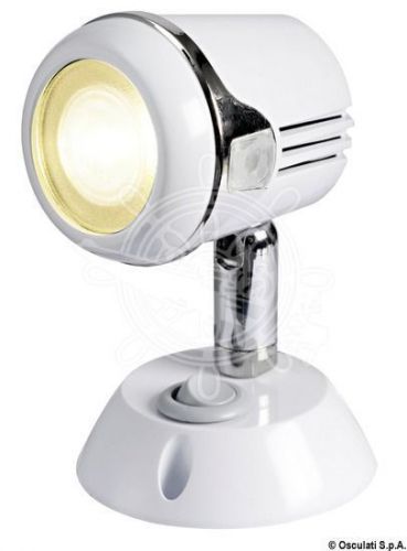 Osculati white abs high-power led articulated spotlight 12/24v 15w with switch