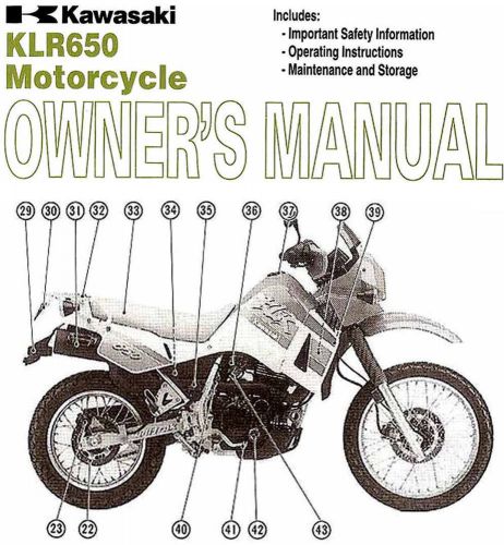 2006 kawasaki klr650 motorcycle owners manual -klr 650-kl650a-kawasaki