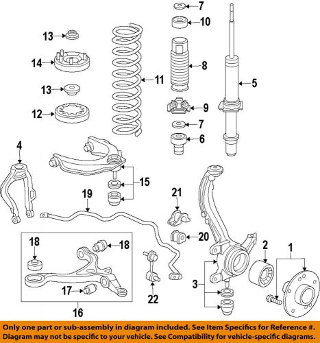 Honda oem front suspension-strut bumper 51722ss0004