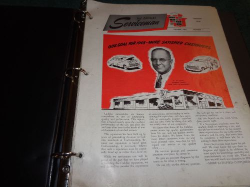 1948 cadillac serviceman bulletin set 12 original months &amp; 49 early service info