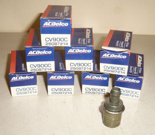 Acdelco cv900c pcv valve, gm #25097214, lot of 8 new old stock