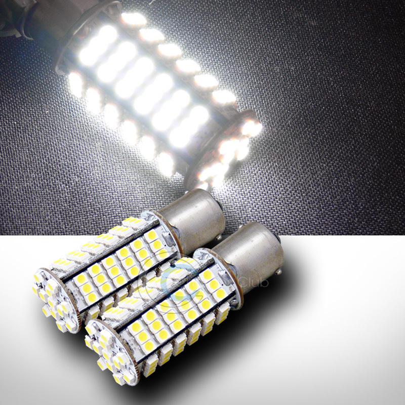 2pc white 1156 ba15s 102x smd led parking/park light lamp bulbs 89 97 s25 p21w