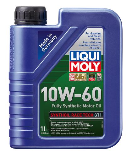 Liqui moly synthoil race tech gt1 10w60 engine oil bmw 1 liter bottle 2068