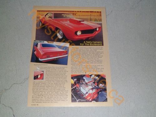 1969 chevrolet camaro z28 article / ad