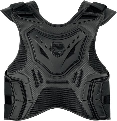 Icon field armor stryker motorcycle vest chest protector stealth black s / m 