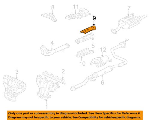 Honda oem 96-97 civic del sol 1.6l-l4 exhaust-converter heat shield 18182p2ra00