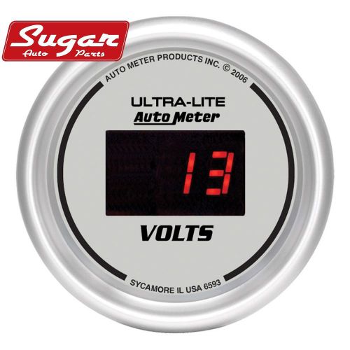 Auto meter 6593 ultra-lite; digital voltmeter gauge