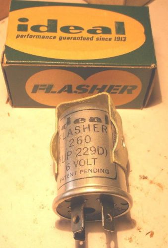 Vintage nos in box ideal 260 (up229d) 6v turn signal flasher for 40s &amp; 50s