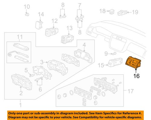 Honda oem 98-00 accord-clock 39700s84a03