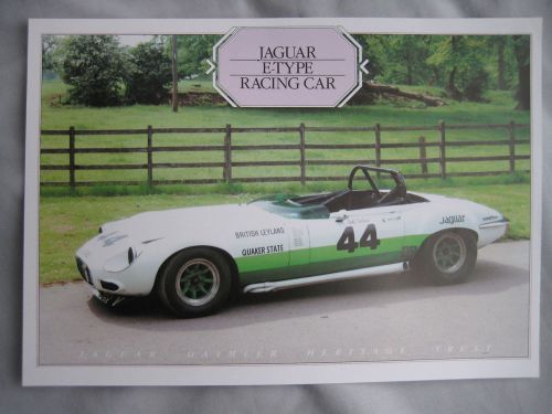 Jaguar e-type racing car specification sheet