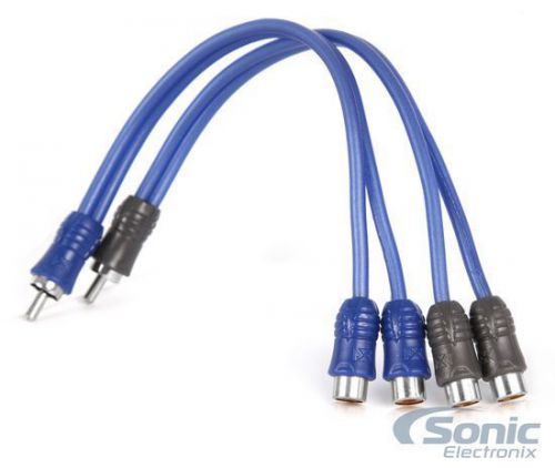 Nvx xin2f 2-pack of 1 male to 2 female y-adapter rca interconnect cables
