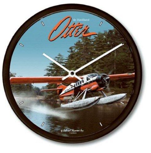 New de havilland otter wall clock 10&#034; bush pilot propeller plane water floats