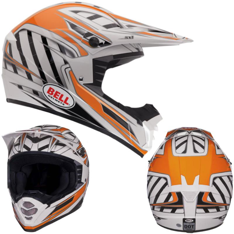 Bell sx-1 switch orange grey/orange xsmall motocross mx helmet off road dirtbike