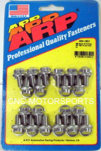 Arp oil pan bolt kit 400-1801 sb chrysler 318 340 360 wedge &amp; 318 360 magnum