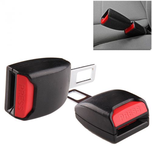2pcs car seat belt plug buckle extension clip alarm stopper extender canceller