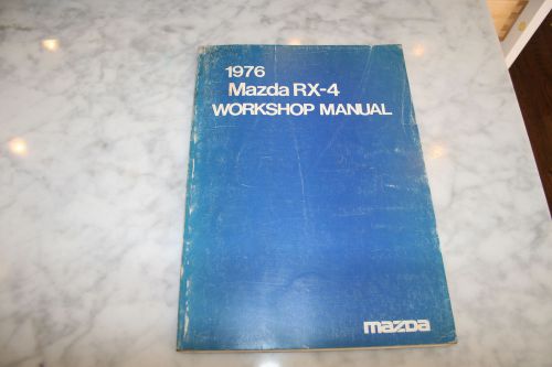 1975 mazda factory rx-4 work shop repair manual rx-3 rx-7 rx-8 rotory motor