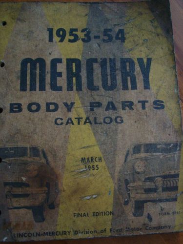 Mercury body parts catalogue 1953-1954