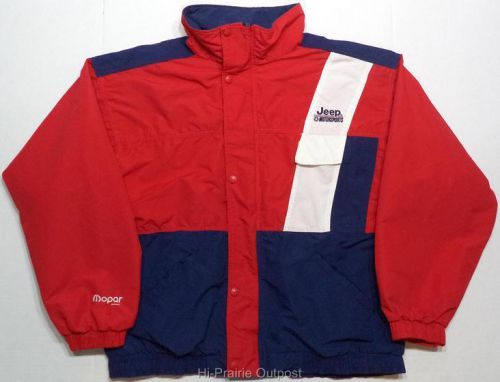 Vintage jeep motorsports jacket mens size xl mopar chrysler made in usa